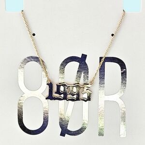 8 Other Reasons Necklace Gold Tone 1995 Birth Year Birthday Minimalist Boho
